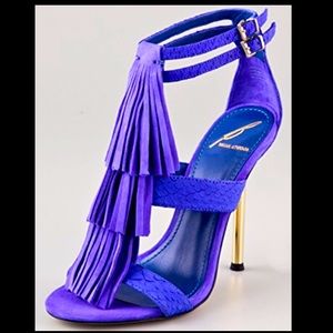 Brian Atwood Luciana Suede Fringe Sandals